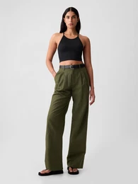 Linen trousers high rise - Ladies