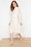 Dolga Čipkaste obleke Poletje za dame image