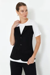 White Knitted Blouse