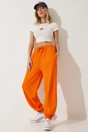 Happiness stanbul Women's Orange Baggy Jogging Sweatpants