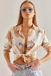 Women's Patterned Viscose Shirt