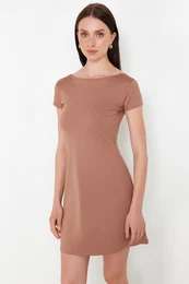 Mink More Sustainable A-Line/A-Line Form Flexible Knitted Mini Dress