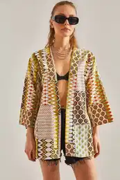 Women's Multi Patterned Kimono