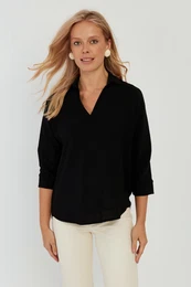 Women's Black Bat Sleeve Blouse
