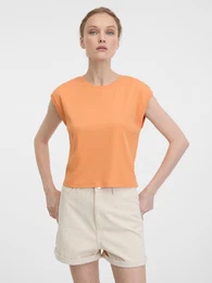 Orange Women's Short Sleeve Crop T-Shirt - Women