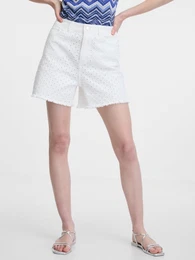 White Women's Denim Shorts - Women's