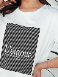 T-shirt damski LAMOUR biay