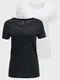 Set of two women's basic T-shirts in black and white GAP