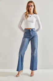 Women's High Waist Full Pattern Laser Cut Palazzo Trousers