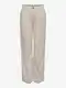 Beige women's trousers with linen blend ONLY Agnes