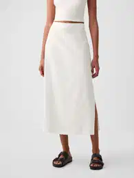 White women's linen skirt