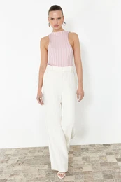 Pink Premium Yarn/Special Yarn Knitwear Thin Blouse