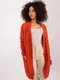 Dark orange cardigan with cuffs
