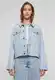 Women's oversized denim jacket from the 80s - light blue washed
