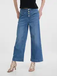 Blue Women Wide Jeans - Women