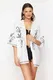 Trendyol White Woven Embroidered Kimona&Kaftan