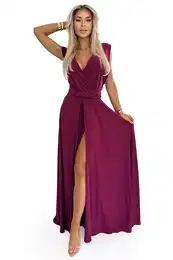 Women's elegant long dress tied in many ways