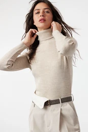Stone Basic Turtleneck Knitwear Sweater
