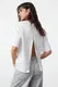 Trendyol White 100% Cotton Zipper Detailed Relaxed/Comfortable Pattern Knitted T-Shirt