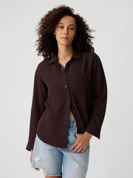 Oversize Muslin Shirt - Women