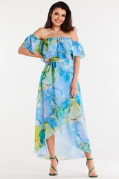 Woman's Skirt A512 Blue/Pattern