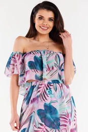 Woman's Blouse A511 Pink/Flowers