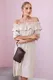 Women's dress with decorative ruffle - beige