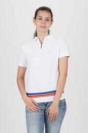 Polo Shirt - CHRISTINE STR PQ POLO SS white