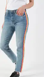 Jeans - HIGH RISE SLIM IZZY RNBWM blue