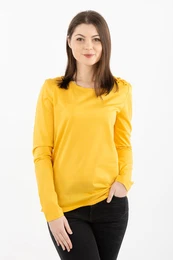 T-Shirt - KRISTIE C-NK TOP LS yellow