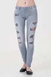 Jeans - Natalie 7/8 Zipper MDEST Grey