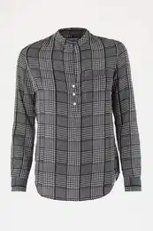 Shirt - GLENN PLAID PRT BLOUSE LS grey