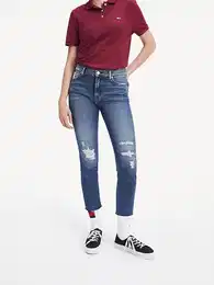 Jeans - HIGH RISE SLIM IZZY CROP BTSM blue
