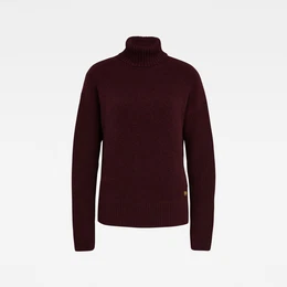 G-STAR Sweater - Addir roll loose knit wmn l\s burgundy