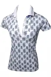 Polo shirt - yasmin a/o paisl white