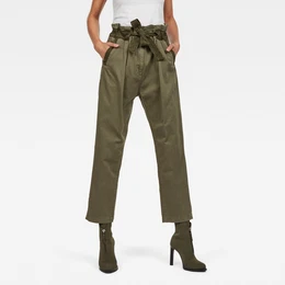 G-STAR Pants - Bronson army paperbag wmn green