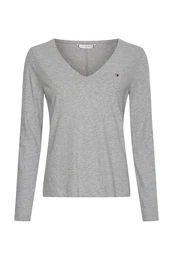 Top - REGULAR CLASSIC V-NK TOP LS grey