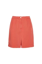 Shorts - TENCEL PLEATED PULL ON SHORT orange