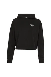 Sweatshirt - TJW BXY CROP TAPING HOODIE black