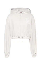 Sweatshirt - TJW CROP WORLDWIDE ZIP THRU beige
