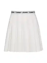 Skirt - TJW LOGO WAISTBAND PLEATED MINI white
