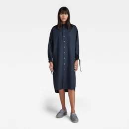 G-STAR Dress - Long shirt dress l\s wmn blue