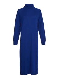 Dress - WOOL CASH ROLL NK SW blue