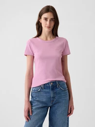 Ribbed T-shirt with logo - Women