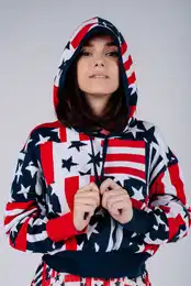 Sweater - TJW LOGO HOODIE SWEATER blue-white-red