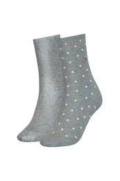 Socks - Dot 2 Pack Grey