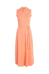Dress - FIT & FLARE MIDI POLO DRESS NS orange