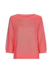 Sweater - ORG CO TEXTURE BOAT-NK SWEATER orange