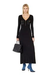 Dress - D-BORDY-LONG DRESS black