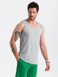 Men's BASIC cotton tank top - grey melange